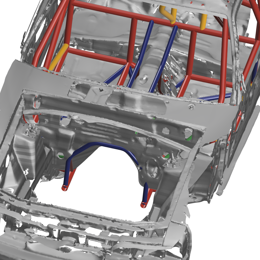 Double Frame Rail Kit for 25.2 Cage 1979-1993 Fox Body Mustang