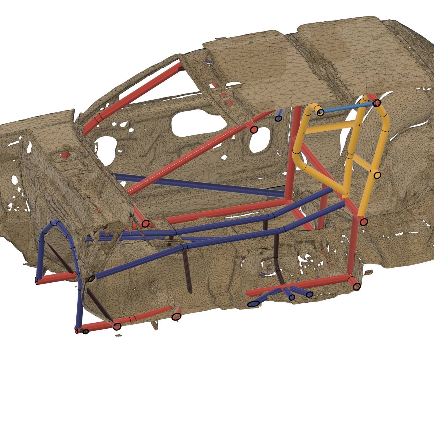 Double Frame Rail Kit for 25.2 Cage 1979-1993 Fox Body Mustang