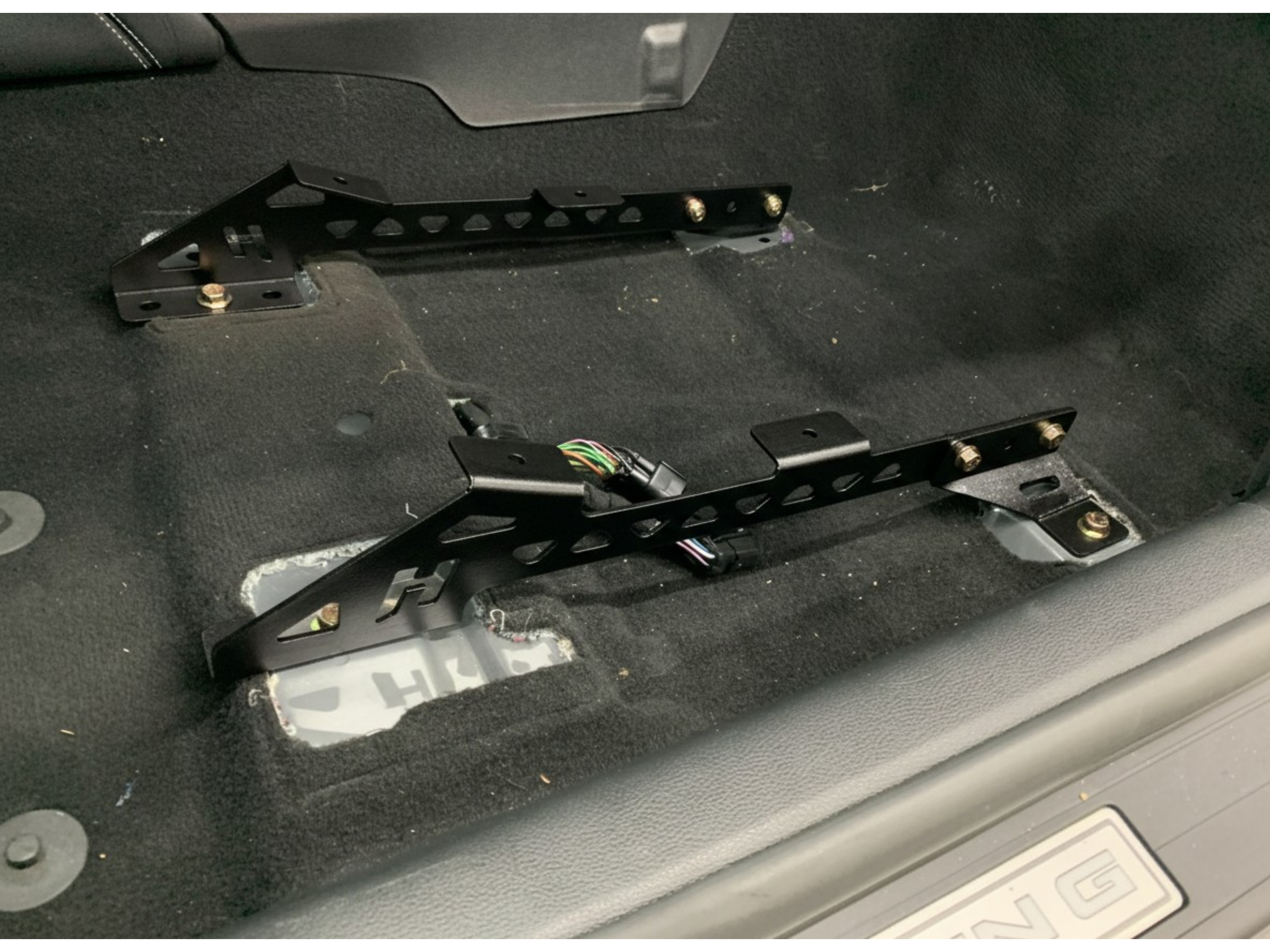 Kirkey 55 and 38 Series Seat Mounts for 2015-2023 S550 and 2024+ S650 Mustang