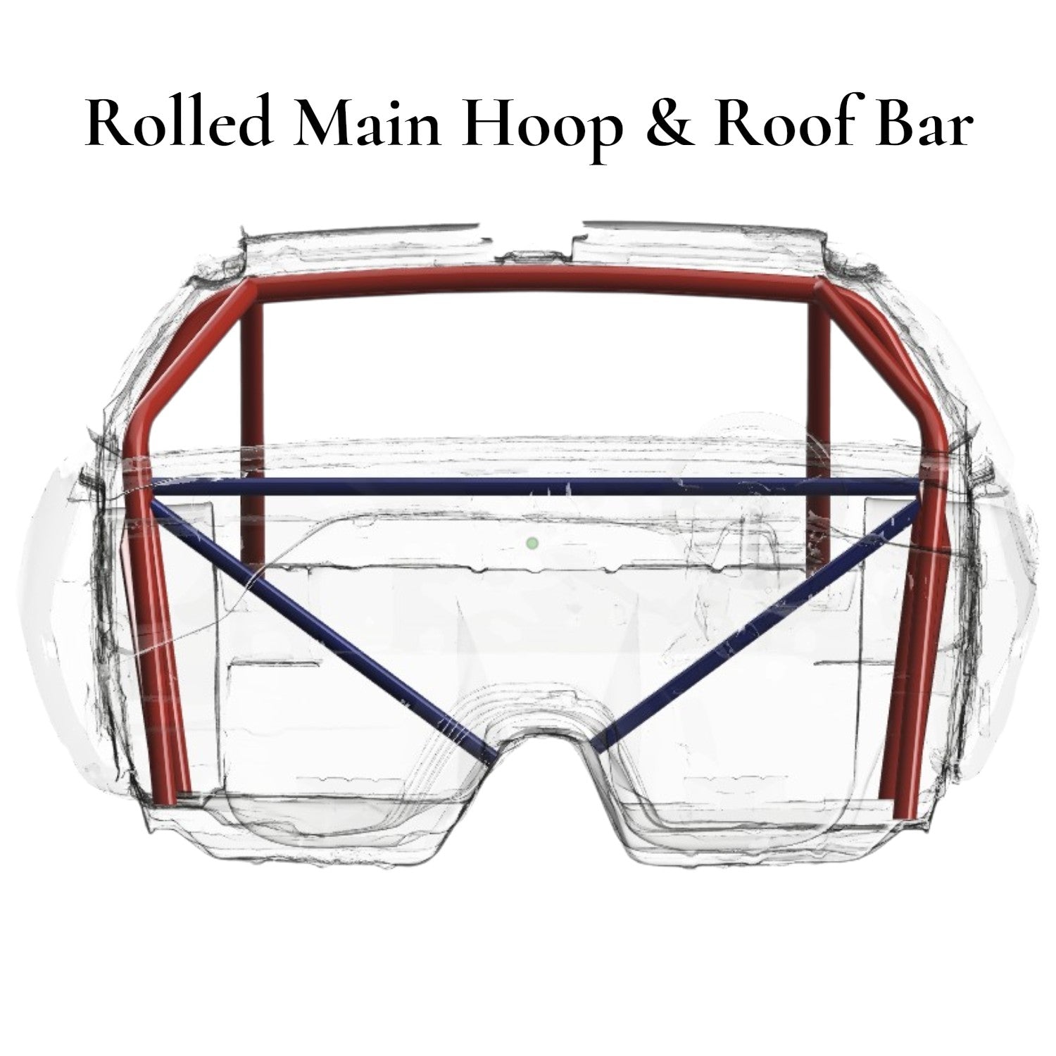 Henderson Race Shop Store 8.50 roll cage kit featuring a CAD-designed rolled main hoop and roof bar for Camaro Firebird