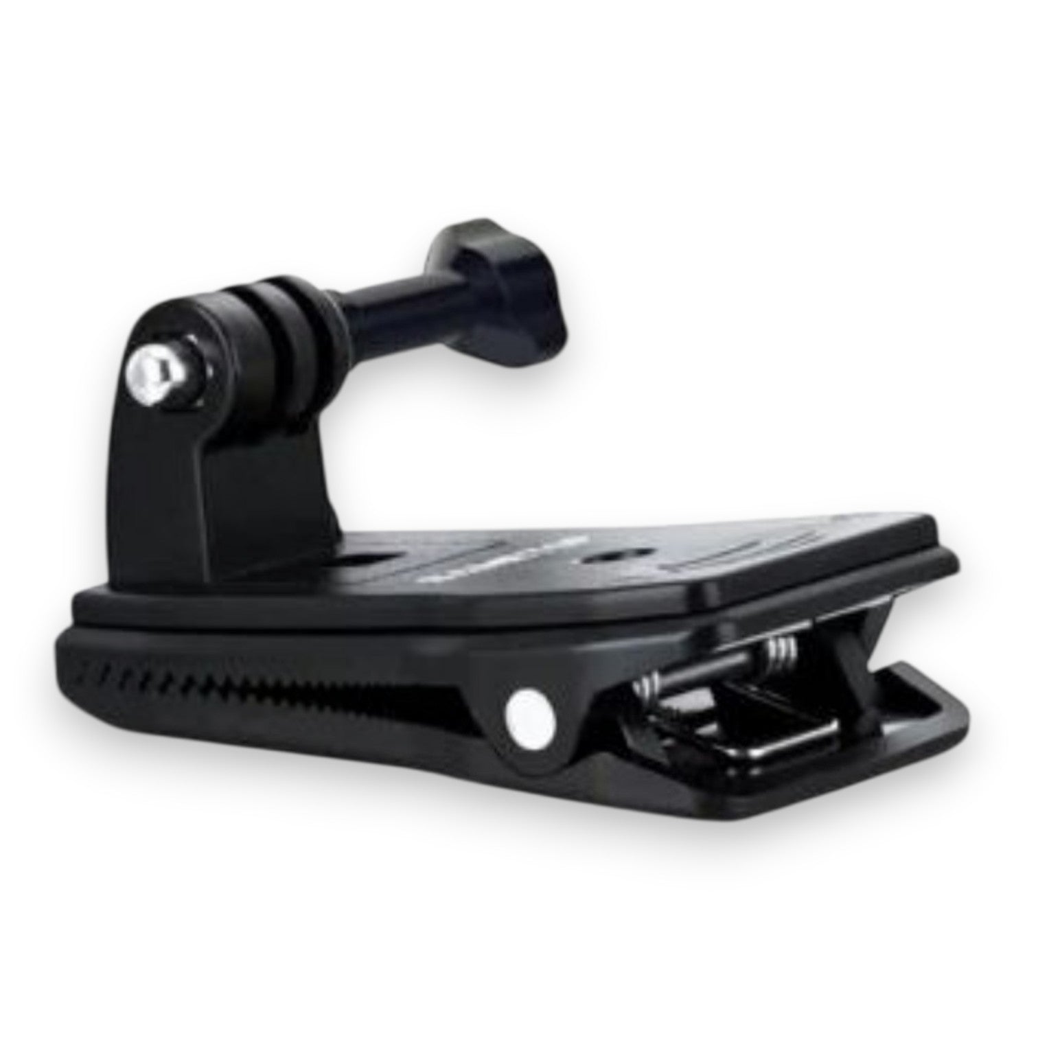 Henderson Race Shop Store black spring clamp with GoPro mount for sun visor attachment
