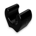 Henderson Race Shop Store black single V-base AN hose clamp for secure mounting on round tubing or roll cages.