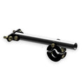 Henderson Race Shop Store bolt-on racing seat back brace with black powder-coated clamp and chromoly support tube.