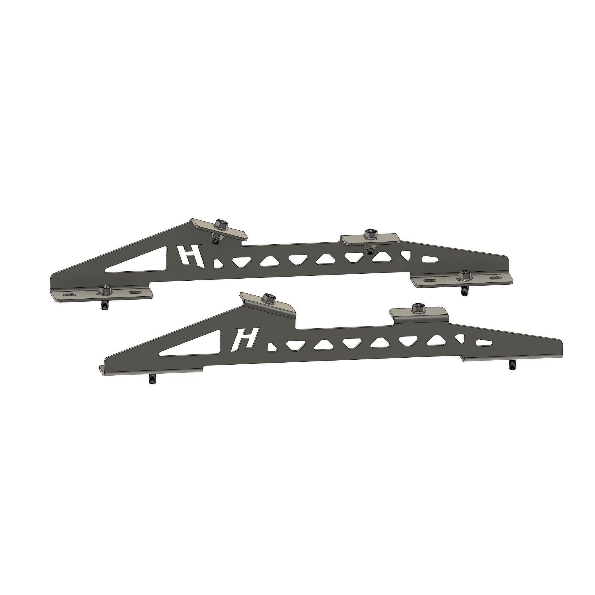 Henderson Race Shop Store black powder-coated steel seat mount brackets for 1984-1996 C4 Corvette Kirkey racing seats