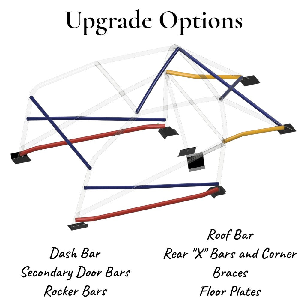 Henderson Race Shop Store 8.50 roll cage upgrade options for 1982-1992 Camaro and Firebird with T-Tops