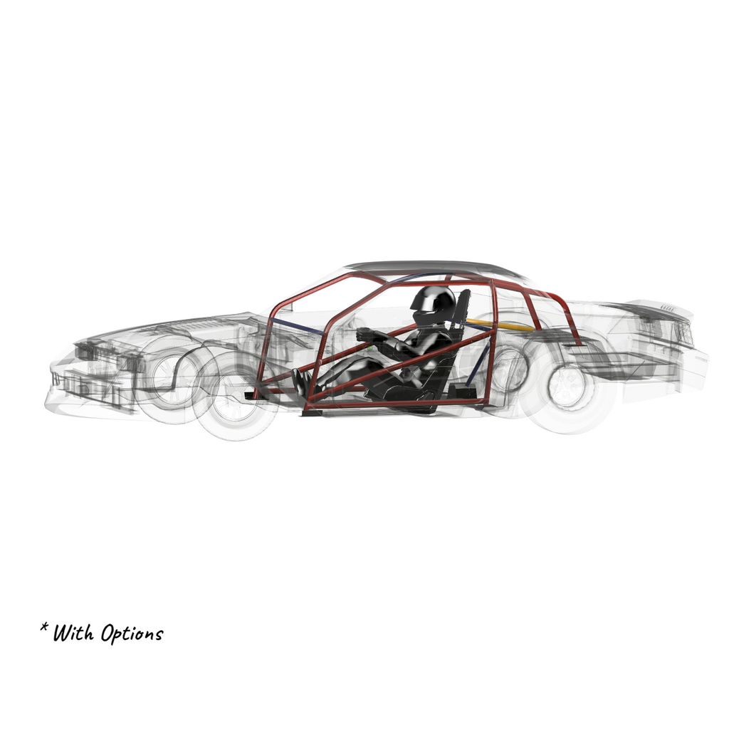 Henderson Race Shop Store 8.50 roll cage kit installed in a 1982-1992 Camaro and Firebird with T-Tops
