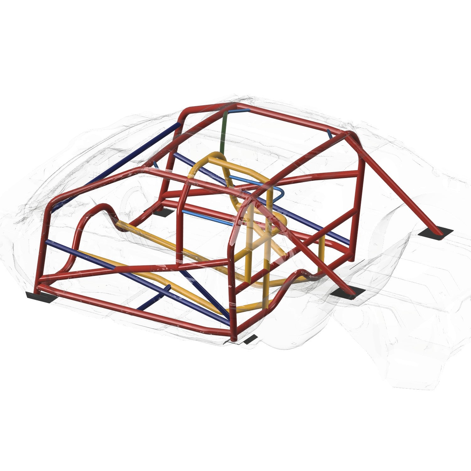 Henderson Race Shop Store 25.5 roll cage kit for 1982-1992 Camaro and Firebird with T-Tops, 4130 chromoly steel.