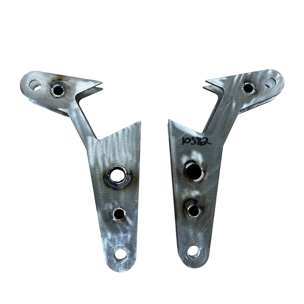 Henderson Race Shop Store chromoly steel axle brackets for single wheelie bar with TIG welded construction