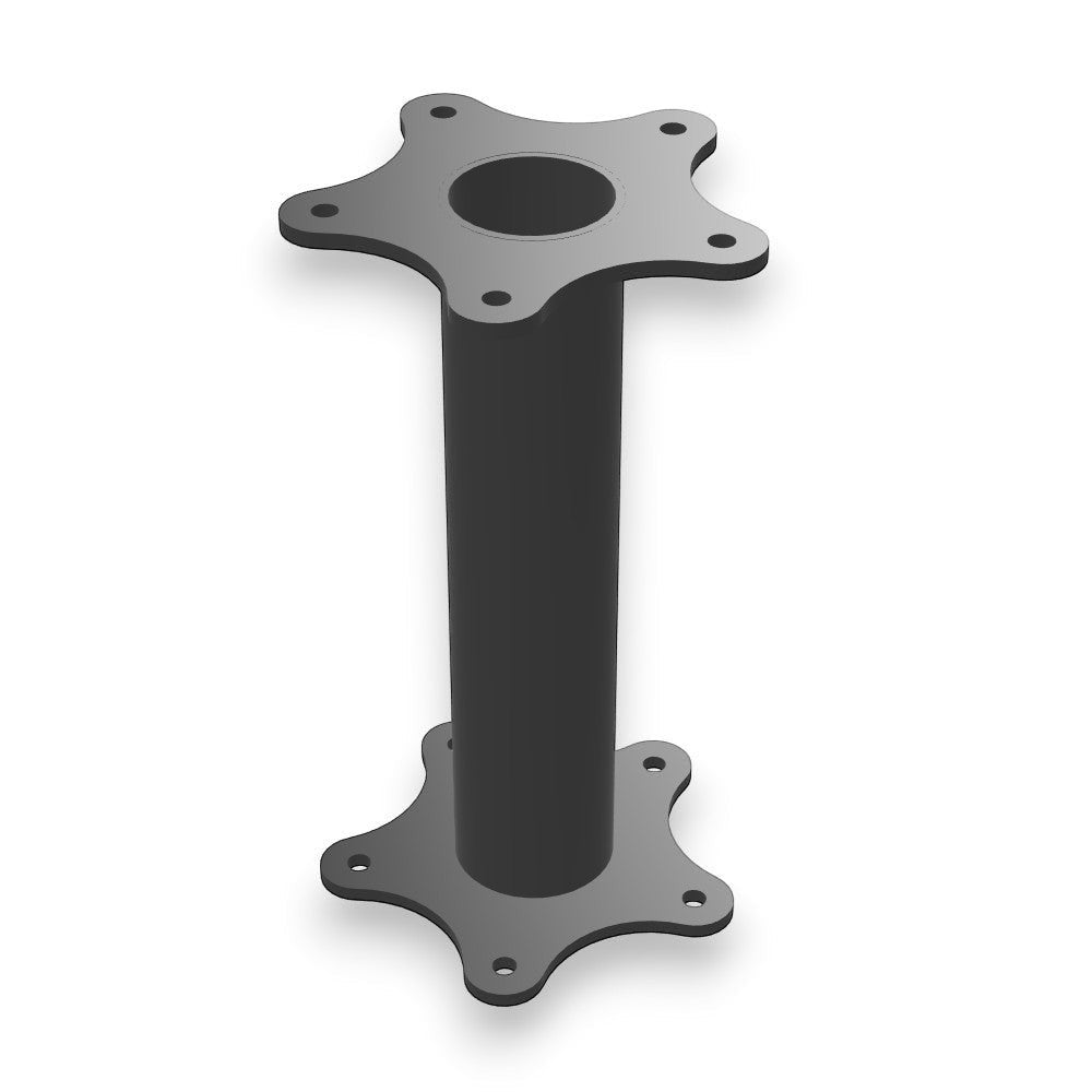 Henderson Race Shop Store chromoly steel steering column extension for drag racing with bolt pattern adapter plates