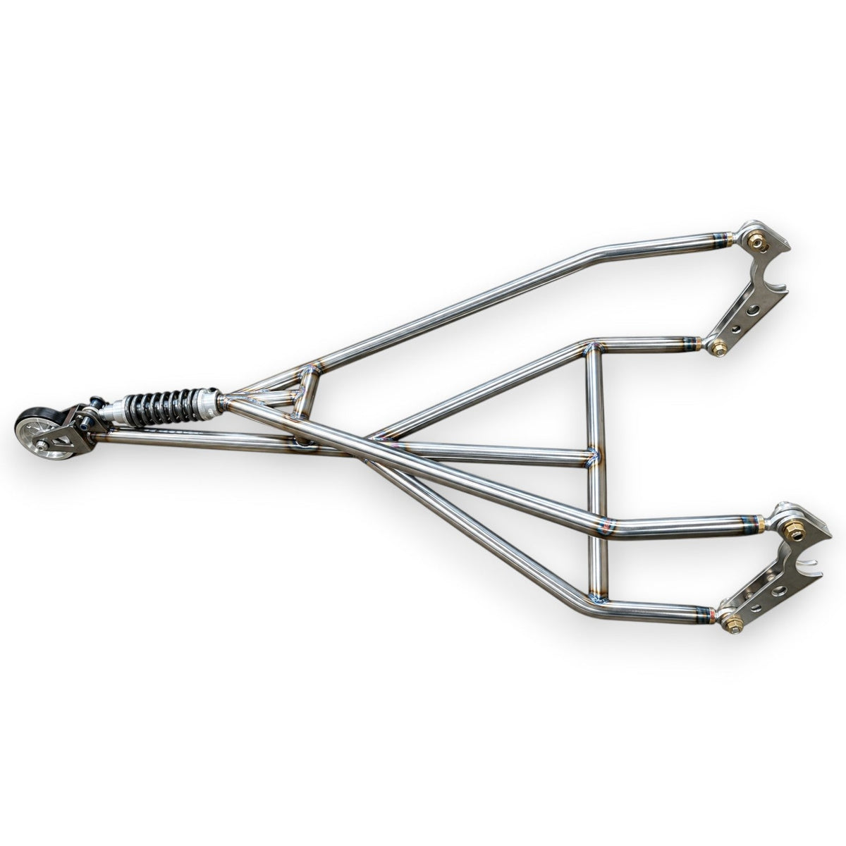 Henderson Race Shop Store chromoly single wheelie bar with heavy-duty spring slider and TIG welded frame