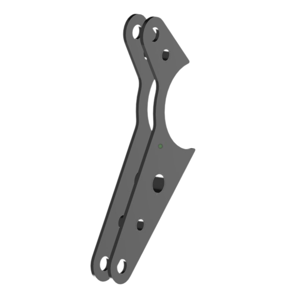 Henderson Race Shop Store heavy duty dual tab steel chassis link mount bracket for wheelie bars