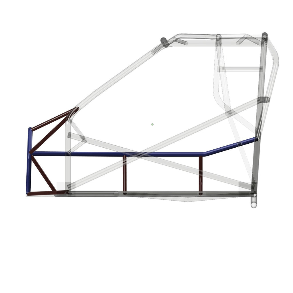 Henderson Race Shop Store double frame rail kit for 1979-1993 Fox Body Mustang 25.2 roll cage in 4130 chromoly