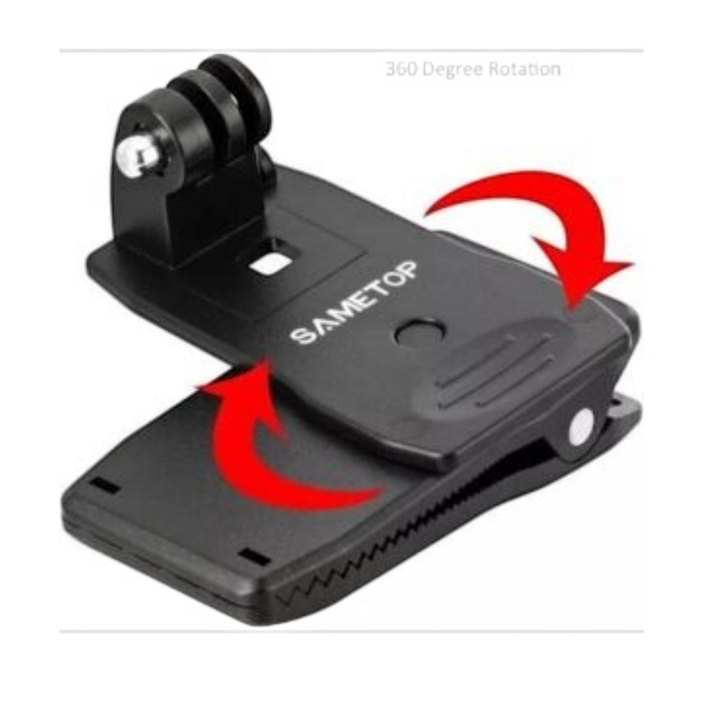 Henderson Race Shop Store black spring clamp with 360 degree rotation mount for GoPro accessories and sun visors