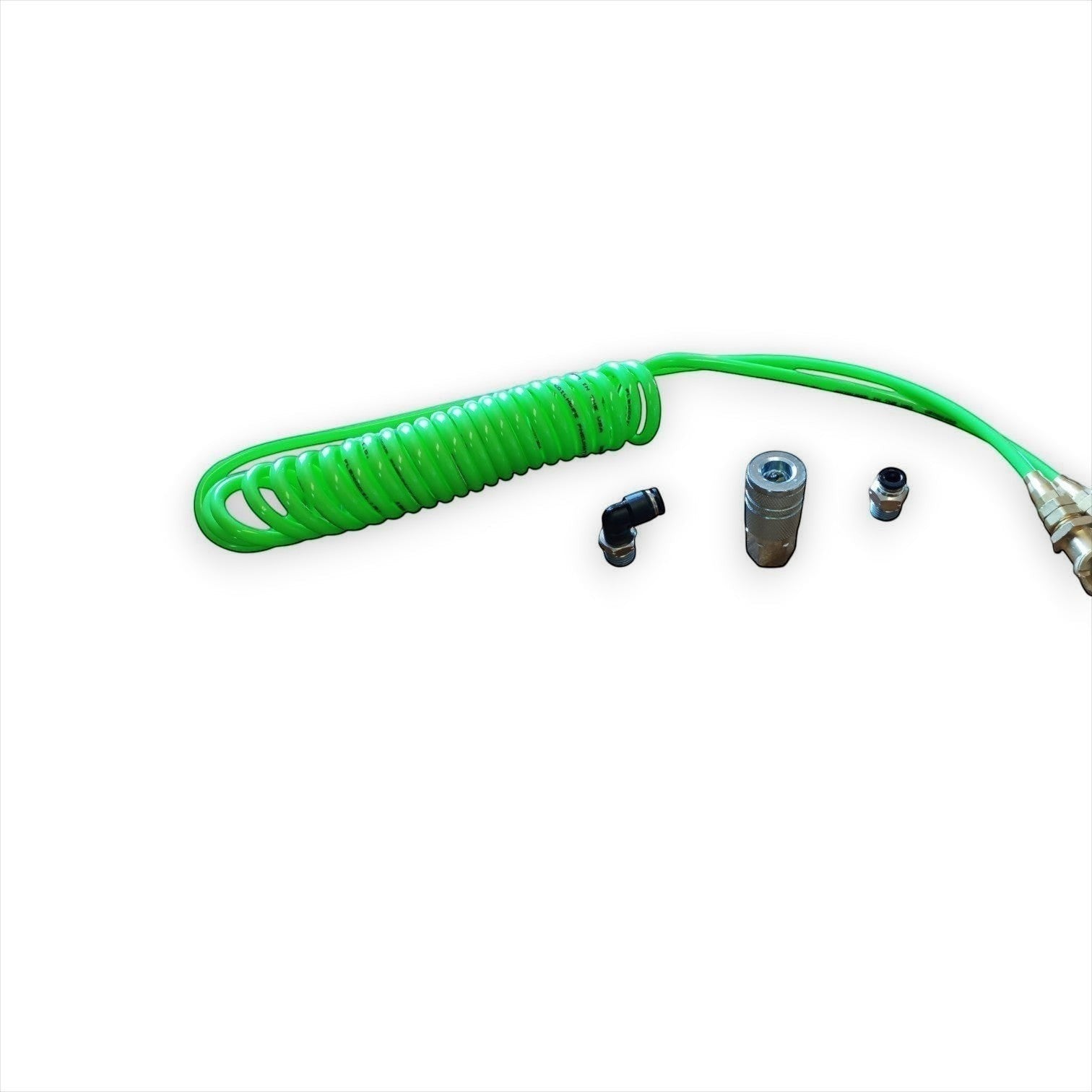 Henderson Race Shop Store neon green stretch cord kit with air hose fittings for racing air compressor systems