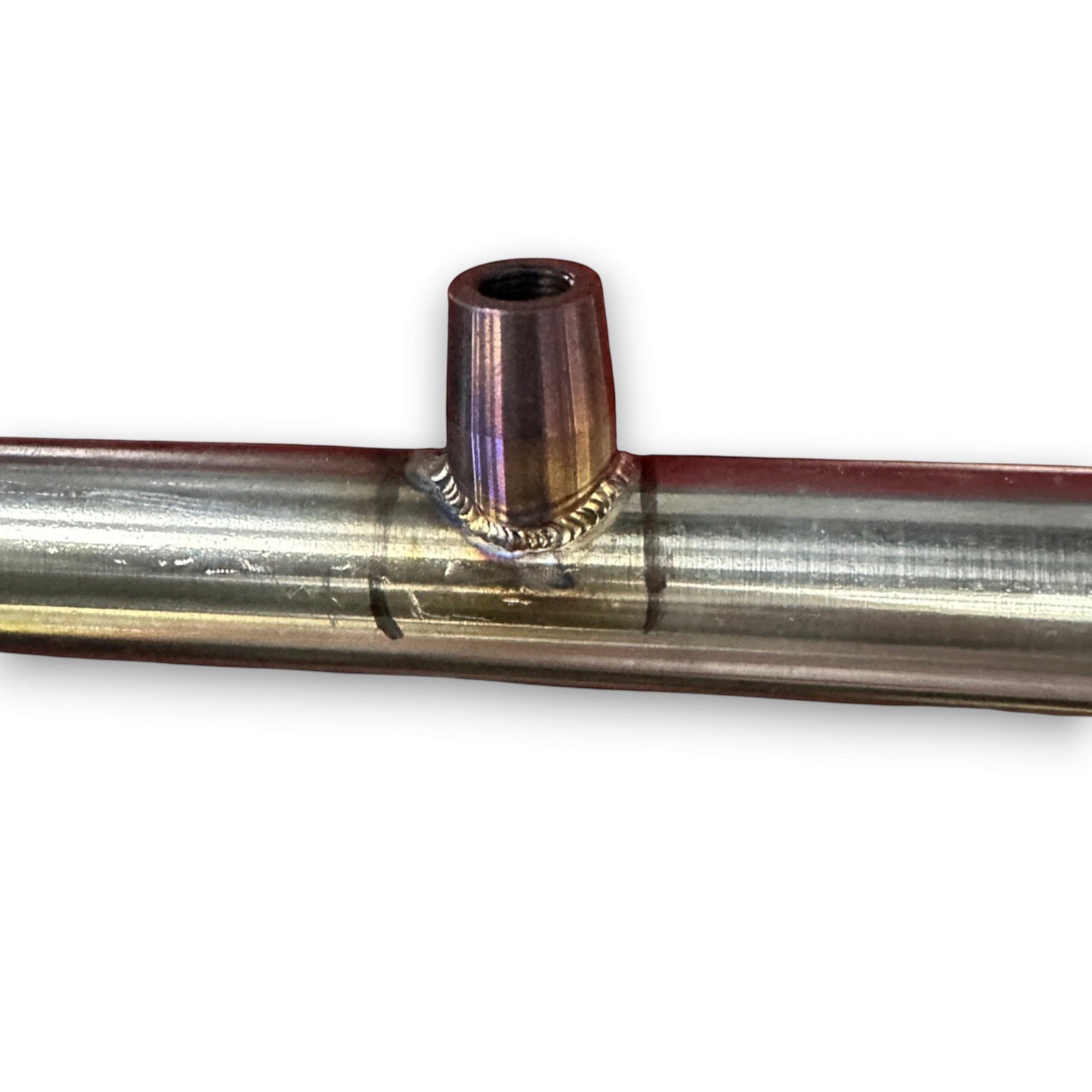 Henderson Race Shop Store 4130 chromoly steel weld bung for 5 point harness mounting on a metal bar