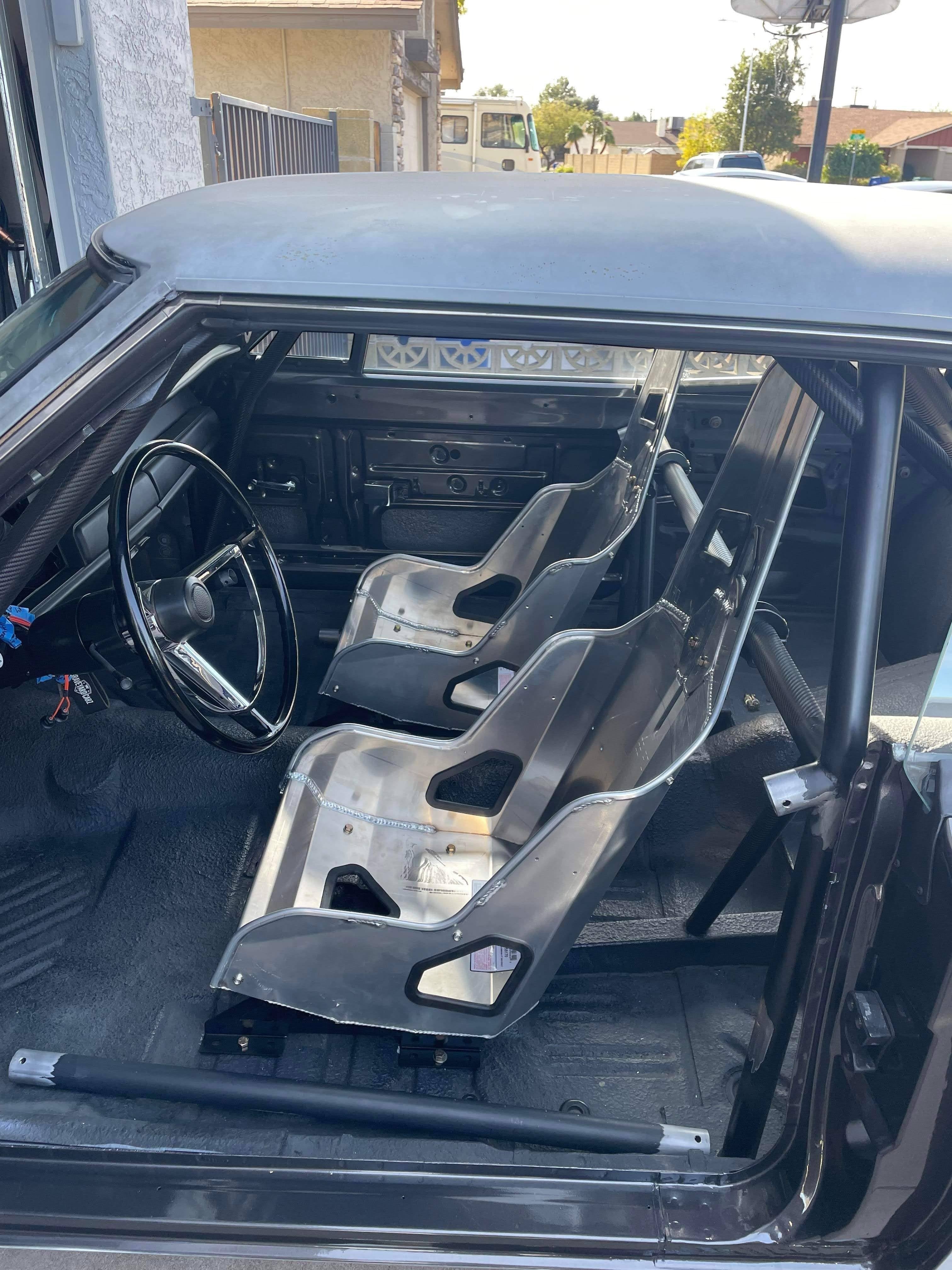 Henderson Race Shop Store Kirkey 38 and 55 series racing seats installed in a classic Mopar B-Body interior