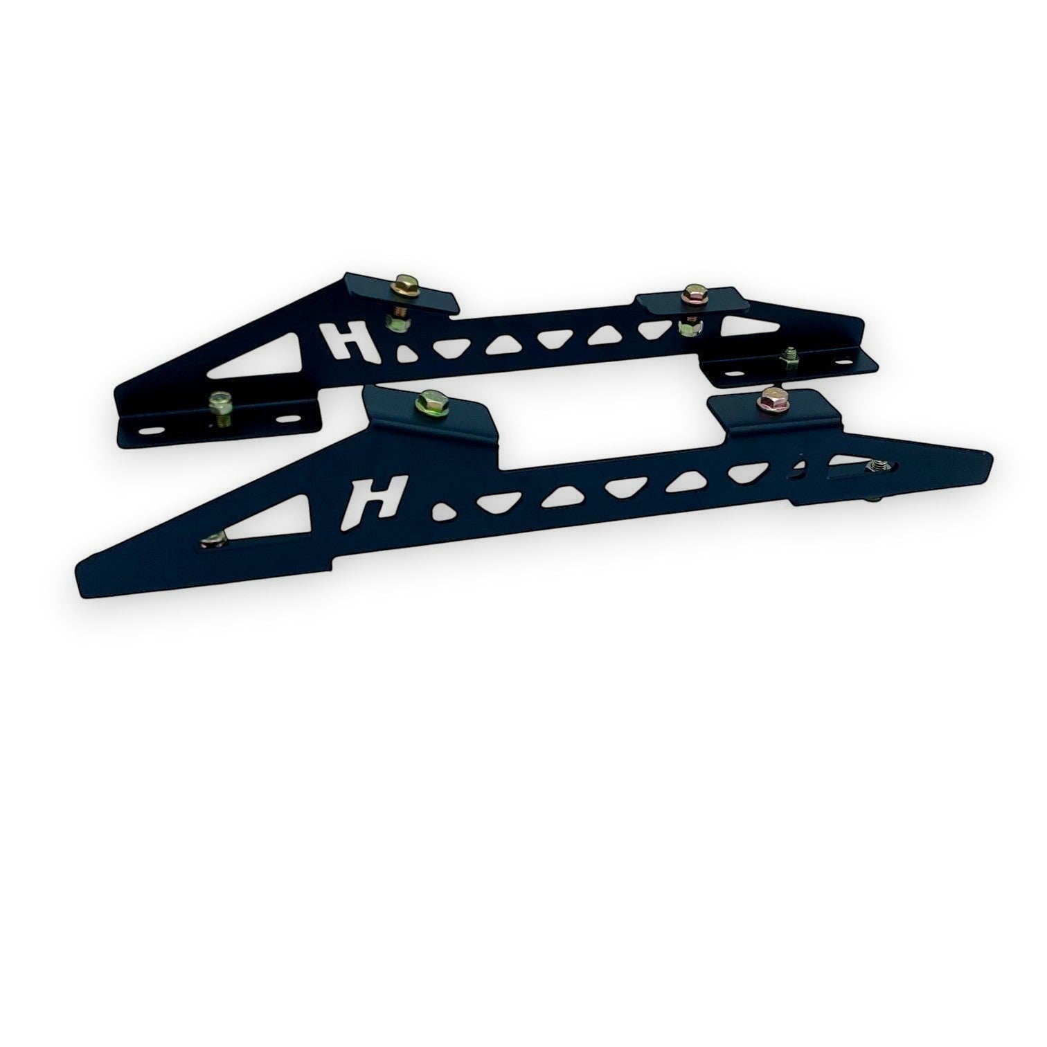 Henderson Race Shop Store black powder-coated steel seat mount brackets for Kirkey 38 and 55 series seats in 1st gen Camaro