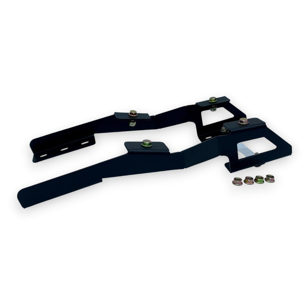 Henderson Race Shop Store black steel seat mount brackets for Kirkey 38 and 55 series seats in Camaro and Firebird