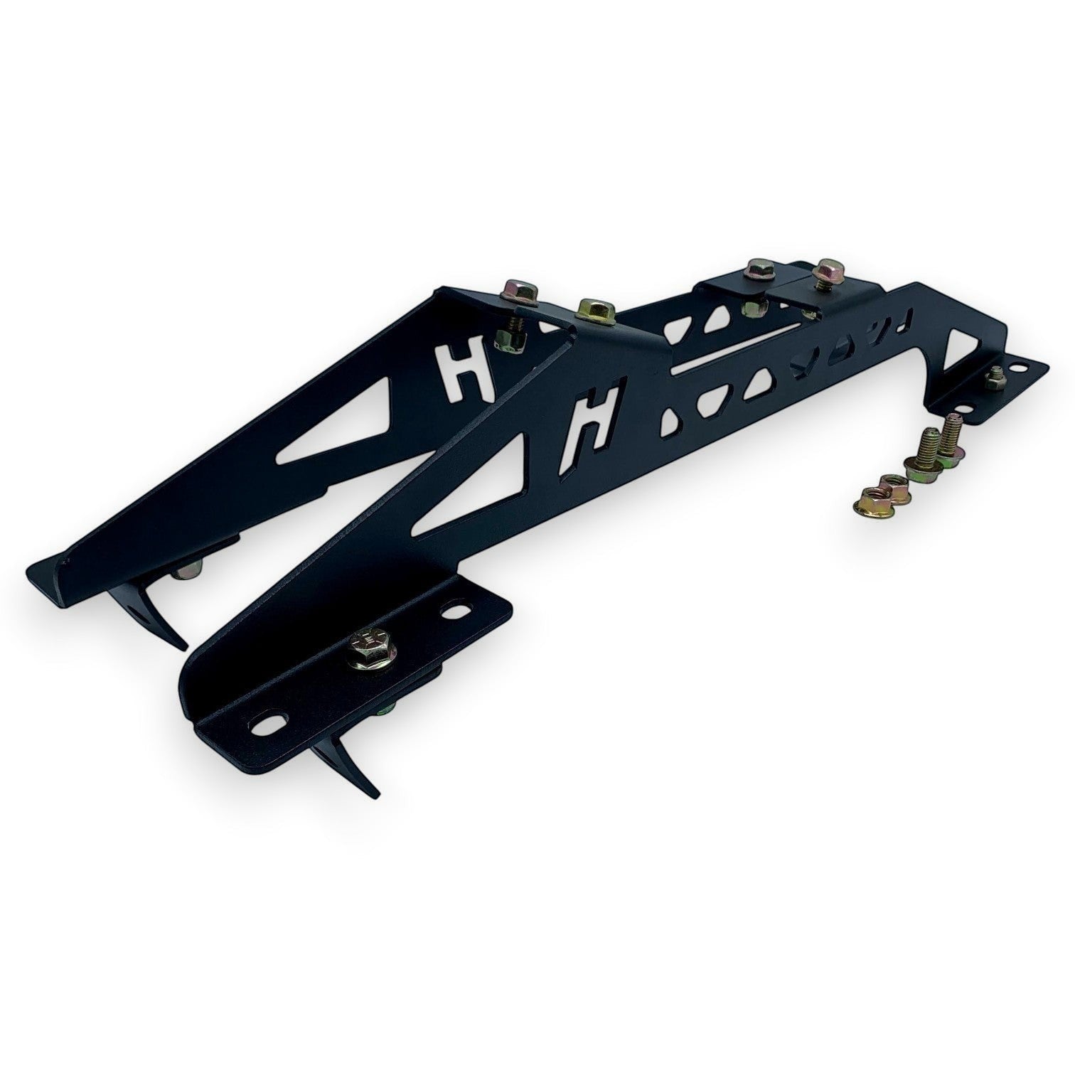 Henderson Race Shop Store black steel seat mount brackets for Kirkey 38 and 55 series seats in S197 Ford Mustang