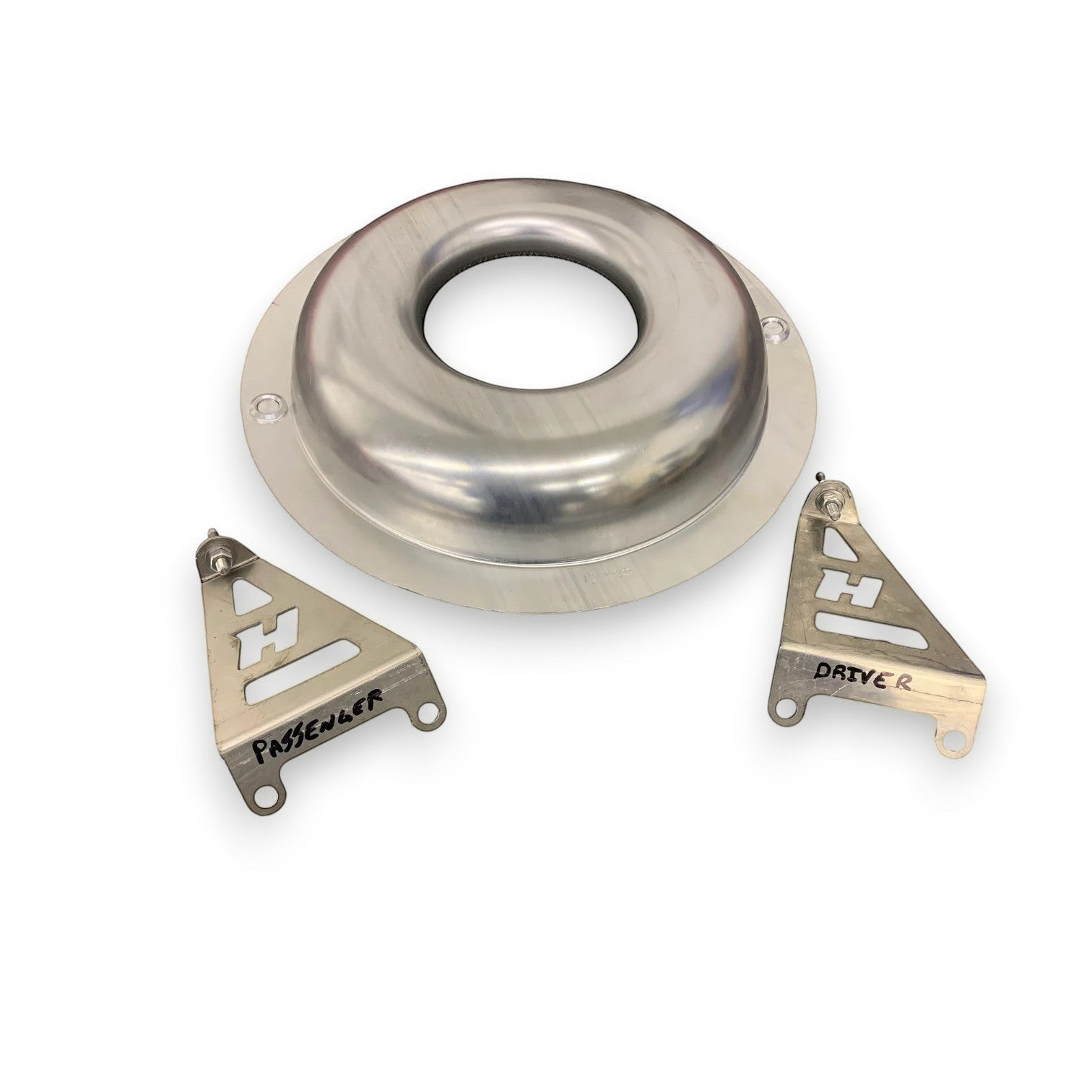 Henderson Race Shop Store NHRA legal 14-inch aluminum carburetor air cleaner base with quick-release mounting brackets