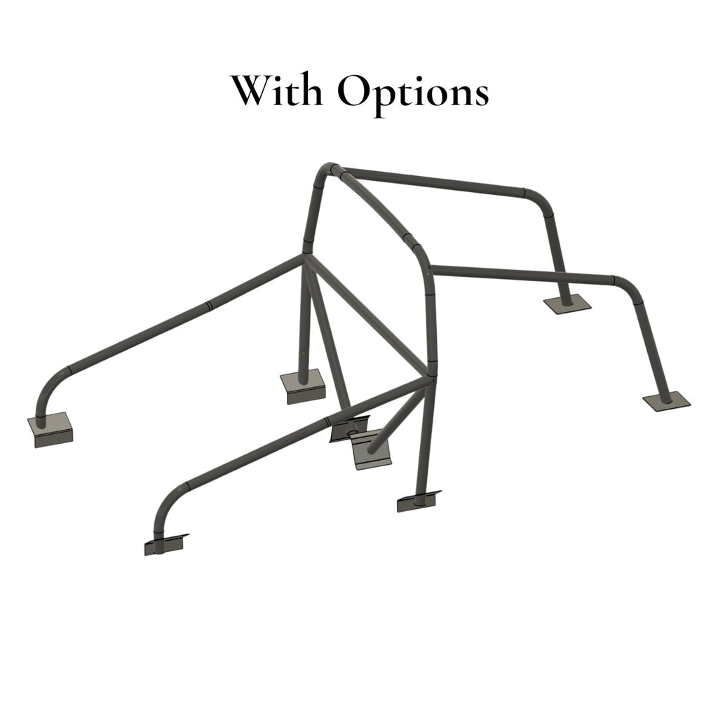 Henderson Race Shop Store roll bar kit for 1968-1974 Nova featuring 1.75 inch DOM steel tubing with floor plates.