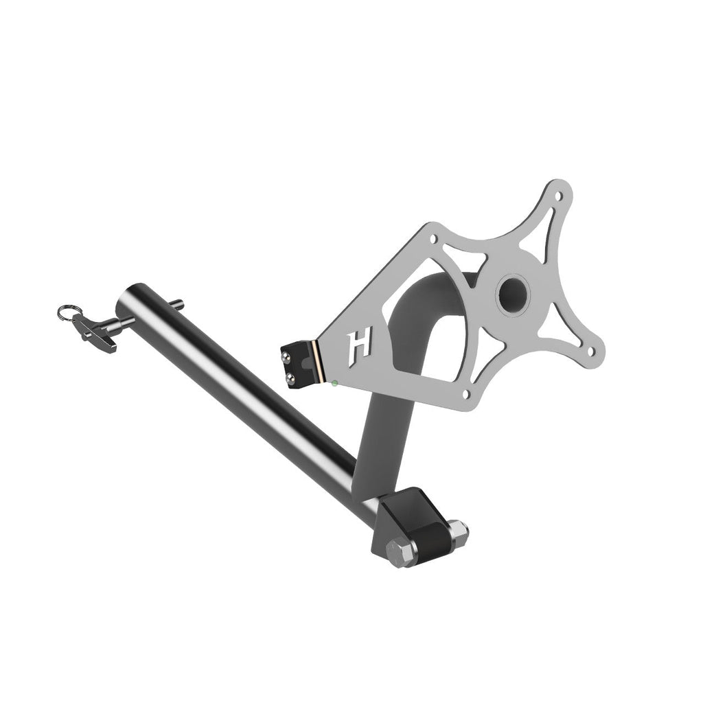 Henderson Race Shop Store chromoly parachute mount plate with integrated cable clamp for 1.25 inch tubing