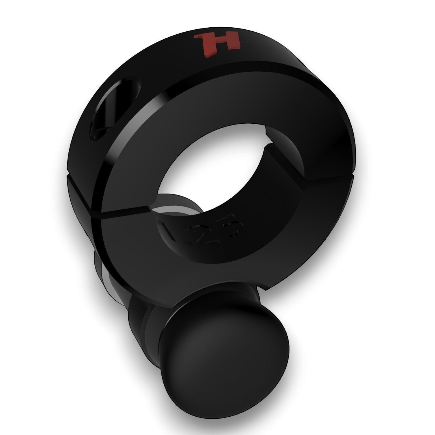 Henderson Race Shop Store black ASA roll bar bump switch clamp with M6 threaded inserts for racing applications