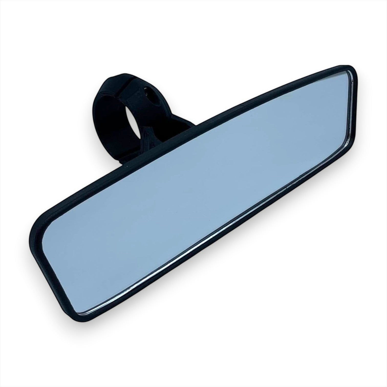 Henderson Race Shop Store lightweight rear view mirror with black roll cage mounting clamp for race cars and UTVs
