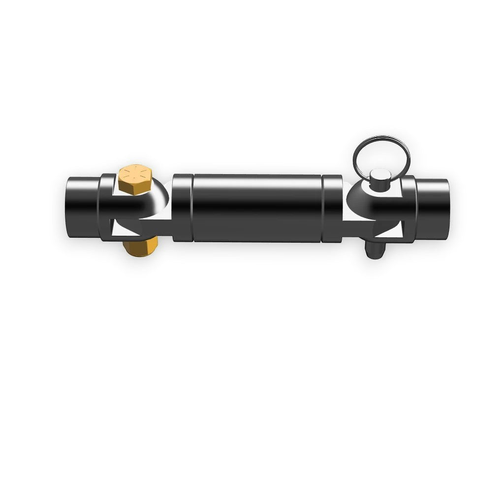 Henderson Race Shop Store roll cage door swing out kit made of 1045 steel with a quick-release pin and mounting bolt.