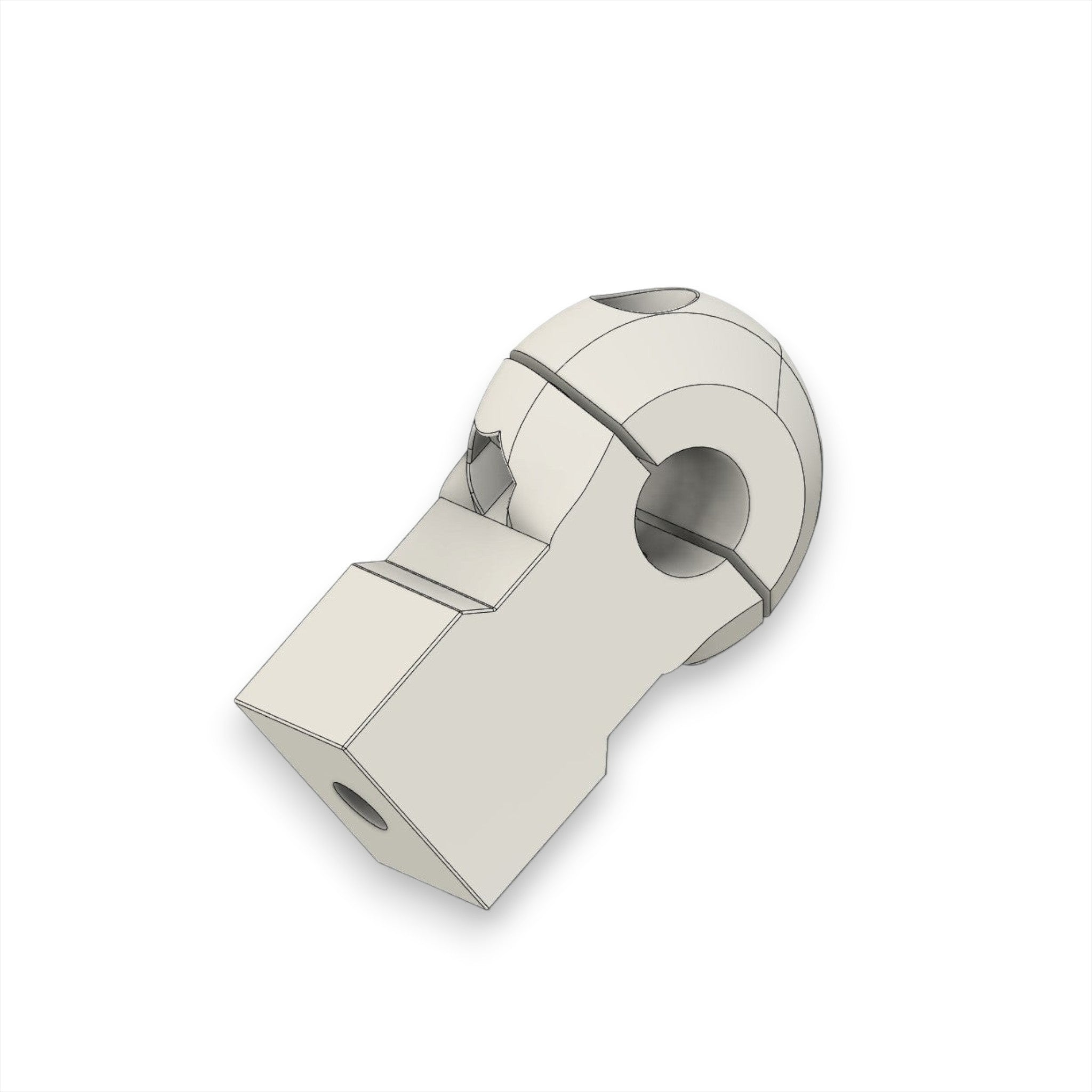 Henderson Race Shop Store 3D printed roof mount blinder clamp for 3/8 inch tubing with shouldered hole for SHCS
