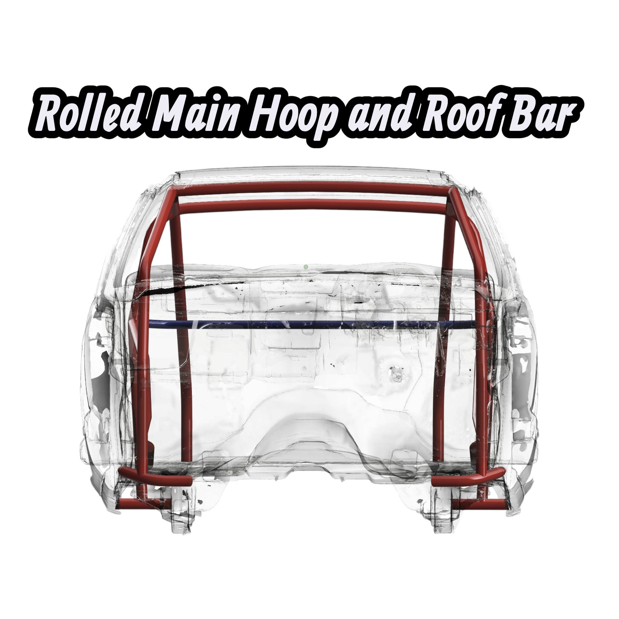 Henderson Race Shop Store 8.50 chromoly roll cage kit showing the rolled main hoop and roof bar for a 2nd Gen S10.
