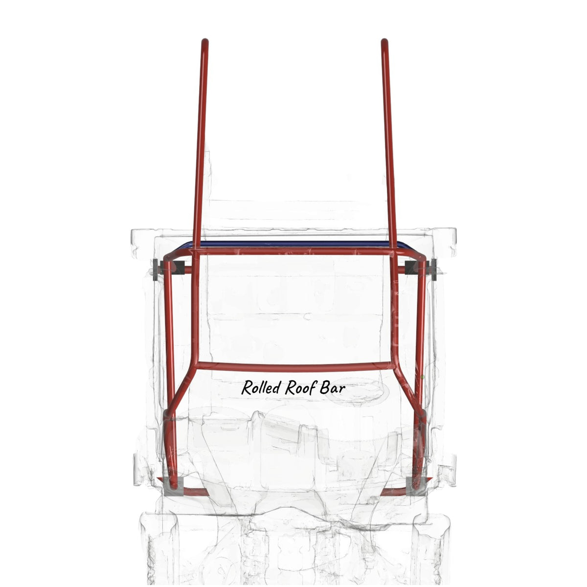Henderson Race Shop Store 8.50 roll cage kit for 2nd Gen S10 with a highlighted rolled roof bar design.