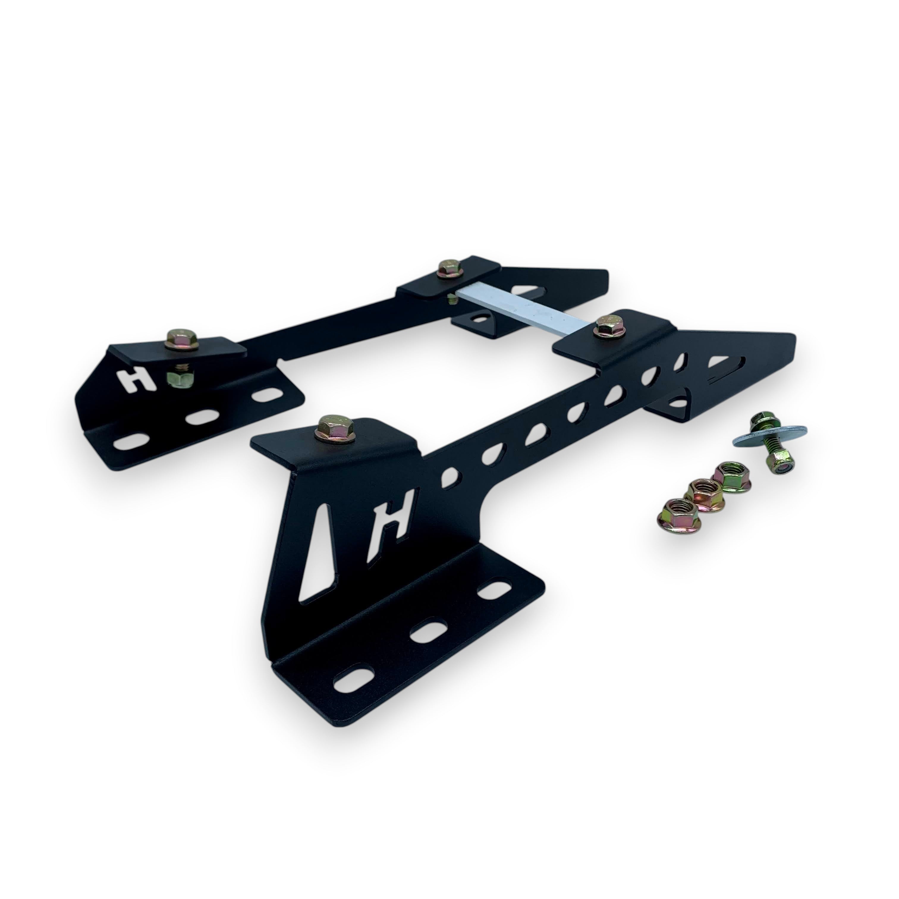 Henderson Race Shop Store black powder-coated steel seat mount brackets for Kirkey 38 and 55 series seats