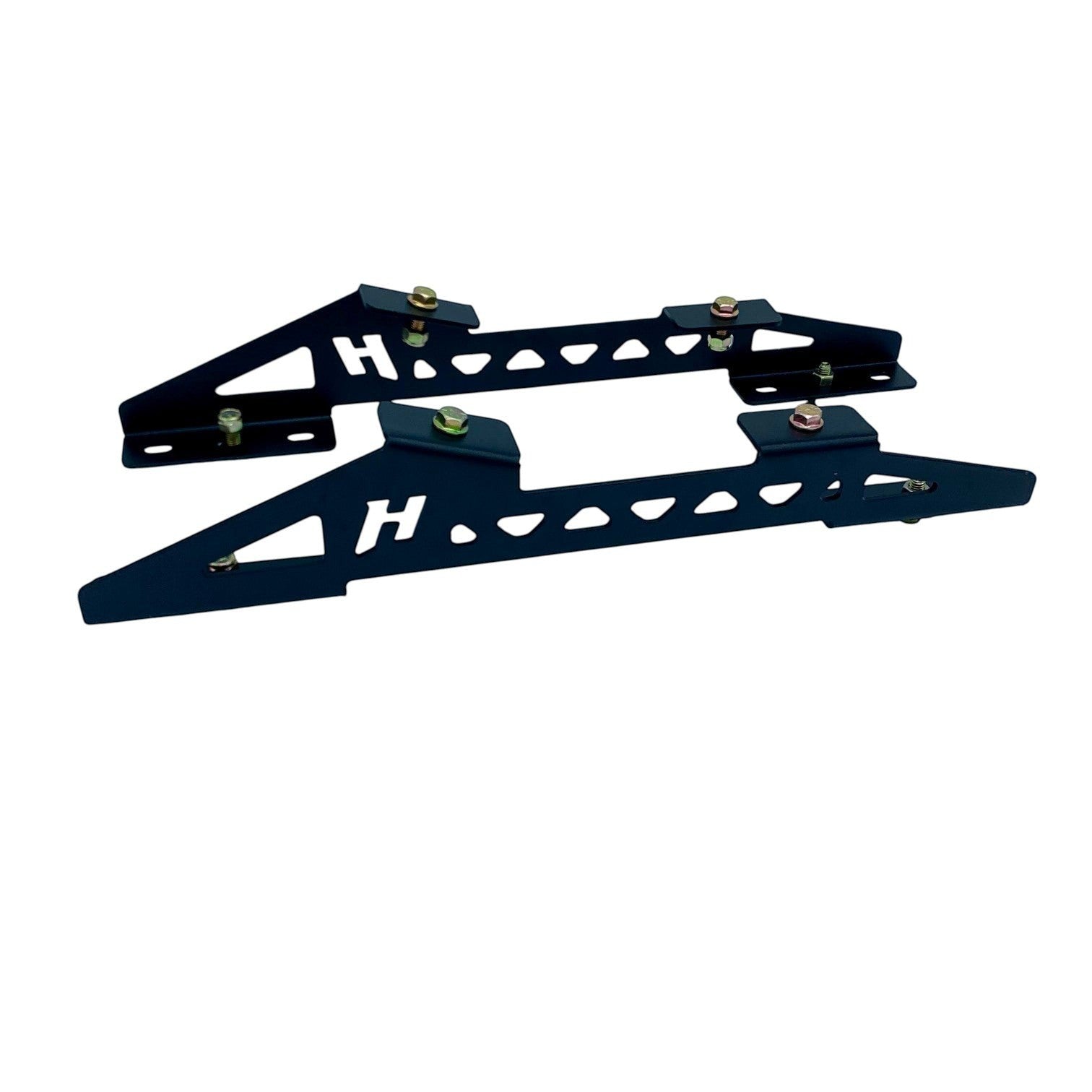 Henderson Race Shop Store black powder-coated steel seat mount brackets for 1962-1967 Chevy II and Nova racing seats.