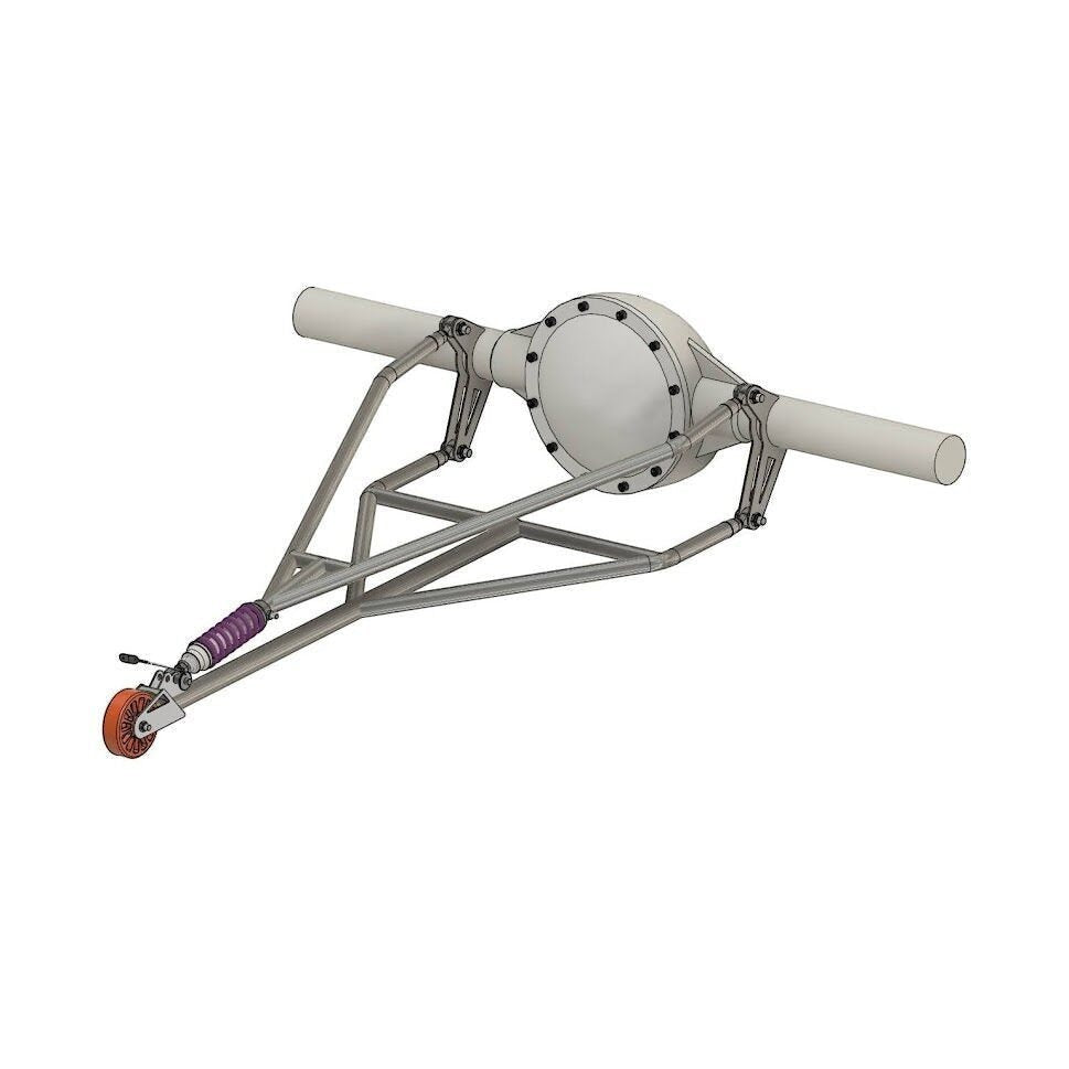 Henderson Race Shop Store single wheelie bar with heavy duty spring slider and chromoly construction for race cars
