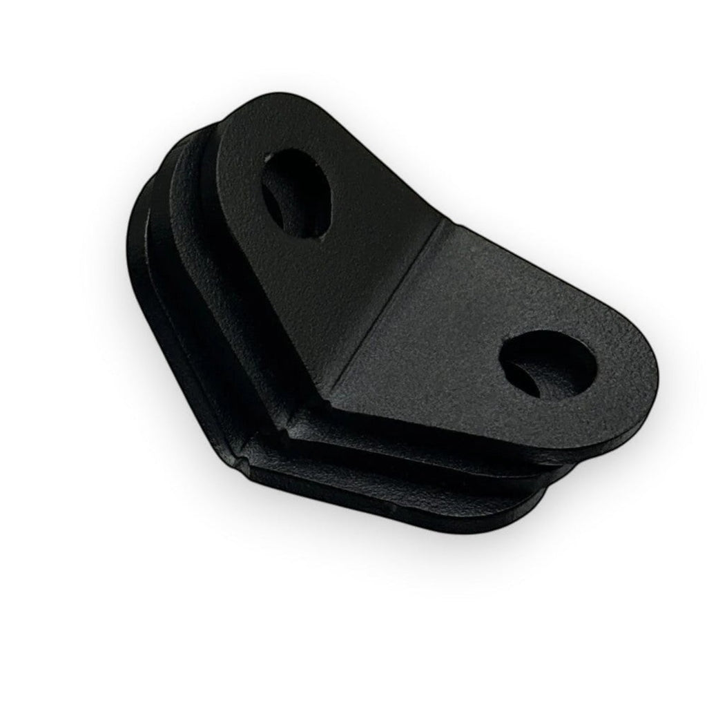 Henderson Race Shop Store black powder coated steel 5-point racing harness floor adapter with 1/2 inch mounting holes