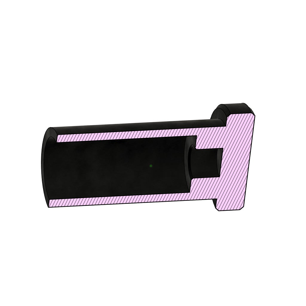 Henderson Race Shop Store transmission input shaft alignment tool with a black finish and cross-section view.