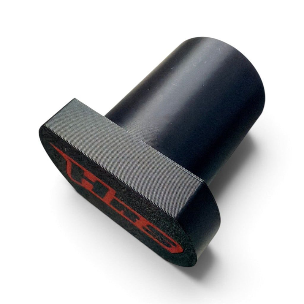 Henderson Race Shop Store 3D printed black transmission output shaft alignment tool with red HRS logo grip