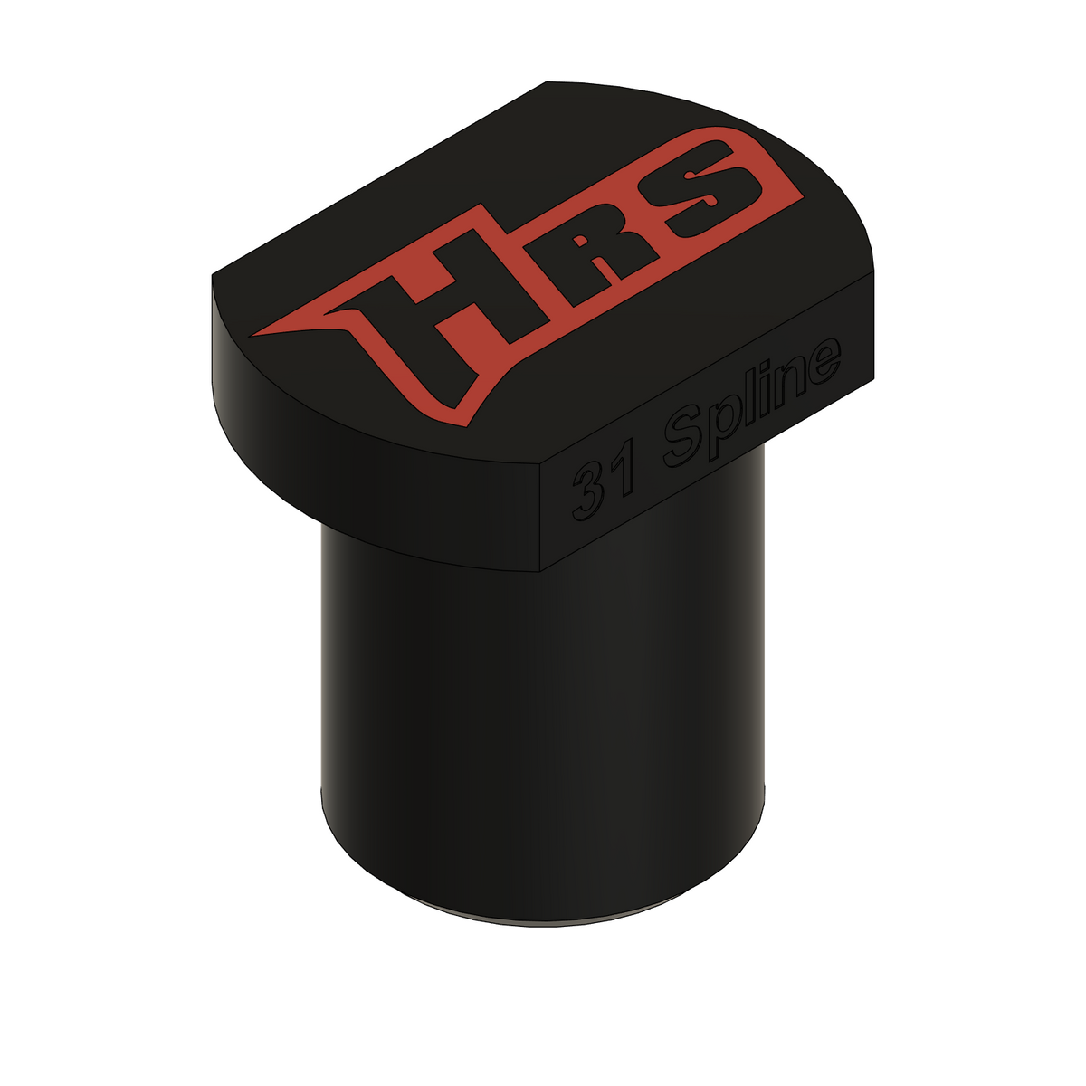 Henderson Race Shop Store 31-spline black 3D printed transmission output shaft alignment tool with red HRS logo