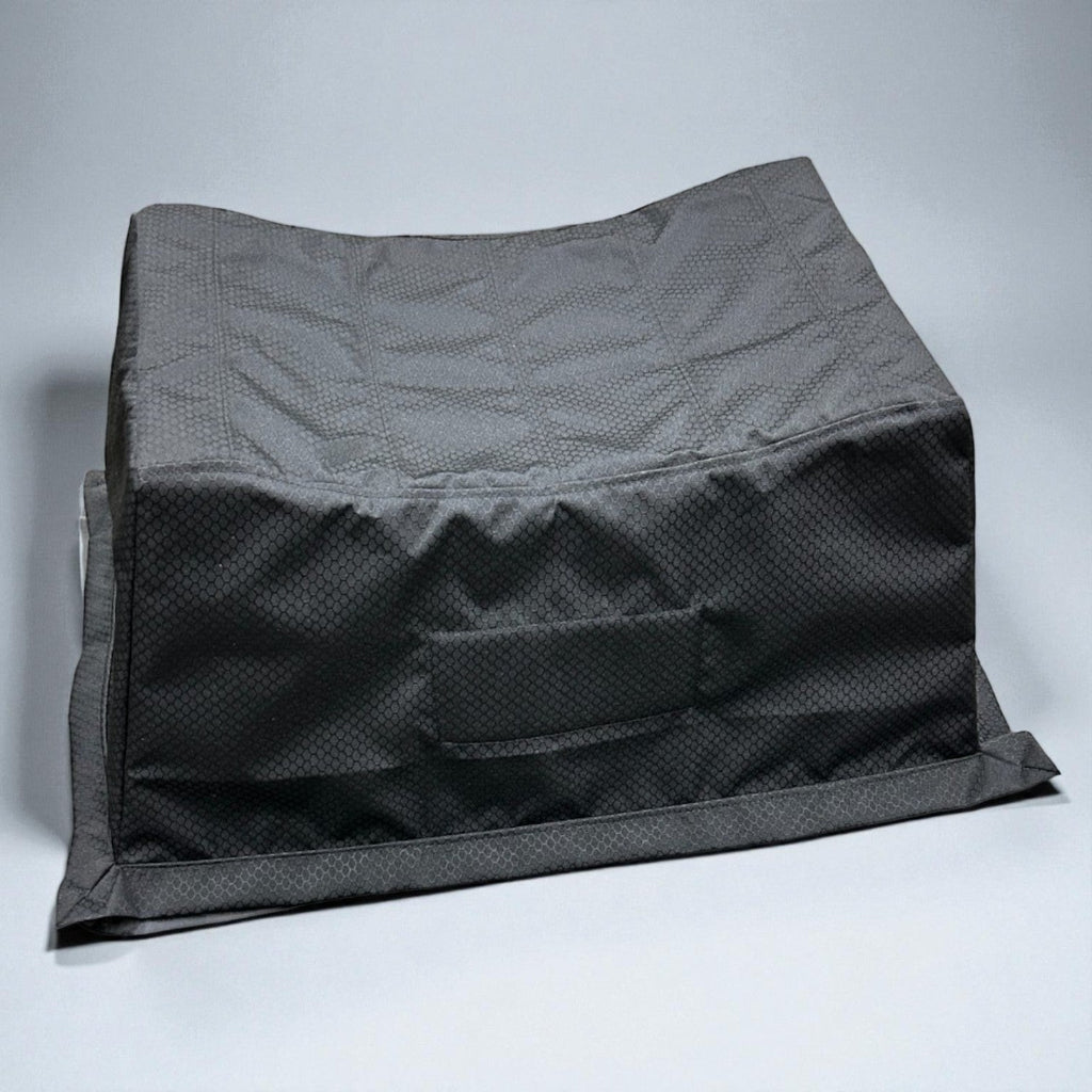 Henderson Race Shop Store Wheel Cribz protective cover made of black 300D hexagon grid ripstop fabric.