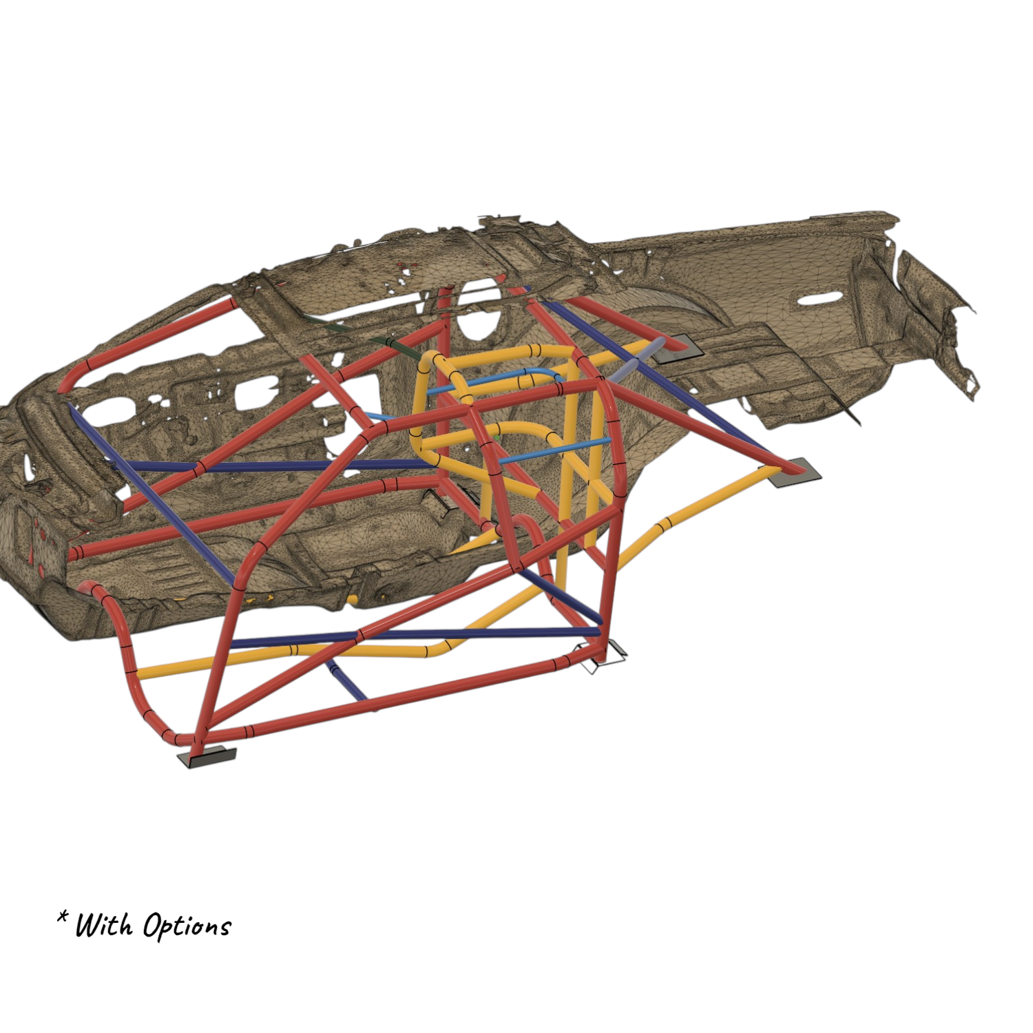 25.5 "Easy Install" Cage, 1982-1992 Camaro and Firebird with T-Tops